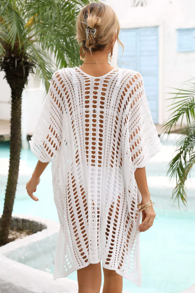 Side Slit Dolman Sleeve Cover-Up - Image 7