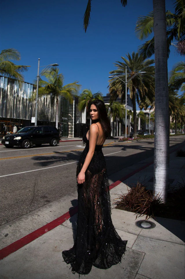 Side Split Sequin Party Maxi Dress - Image 3