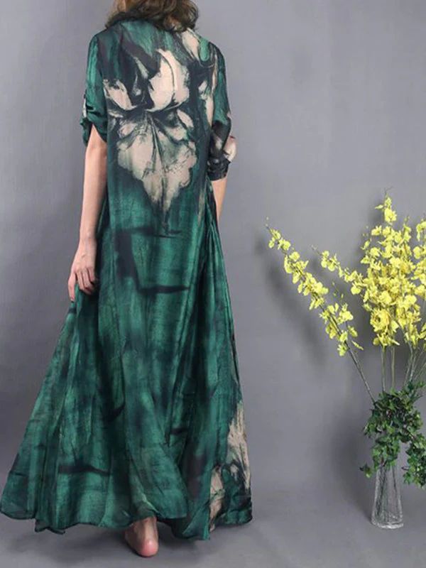Midnight Vibes Silk Maxi Dress - Image 4