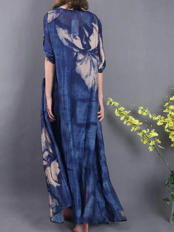 Midnight Vibes Silk Maxi Dress - Image 5