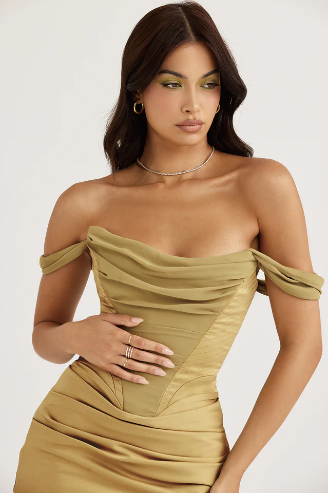 Silk-Satin Tunic Midi Dress - Image 5