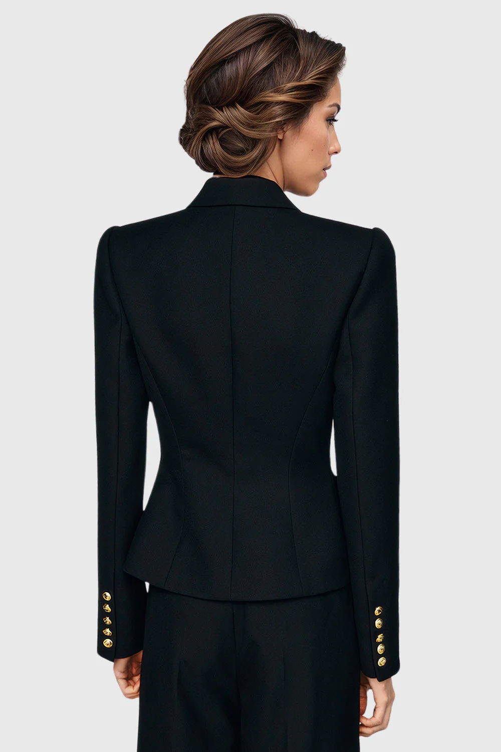 Single Breasted Tailored Blazer - Black - Image 2