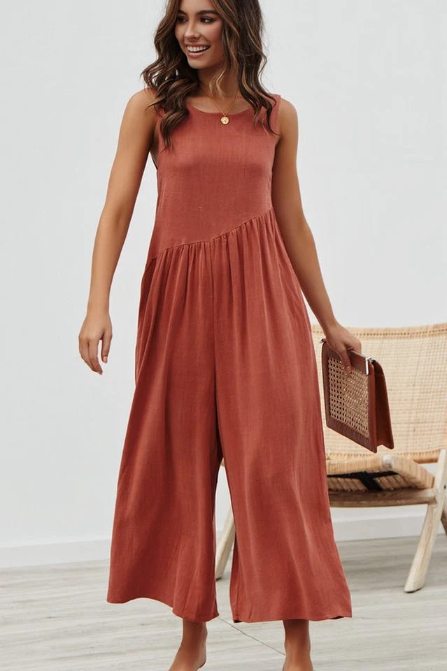 Sleeveless Casual Loose Jumpsuit - Image 11