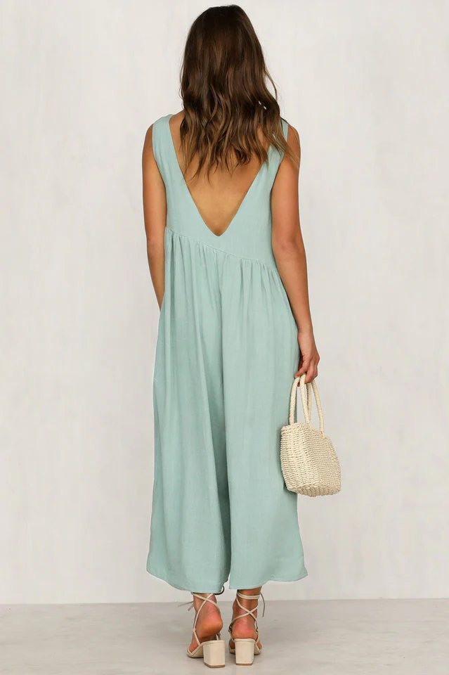 Sleeveless Casual Loose Jumpsuit - Image 2