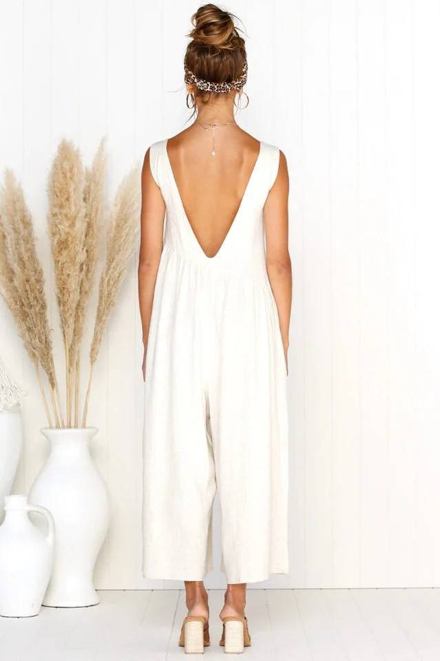 Sleeveless Casual Loose Jumpsuit - Image 6