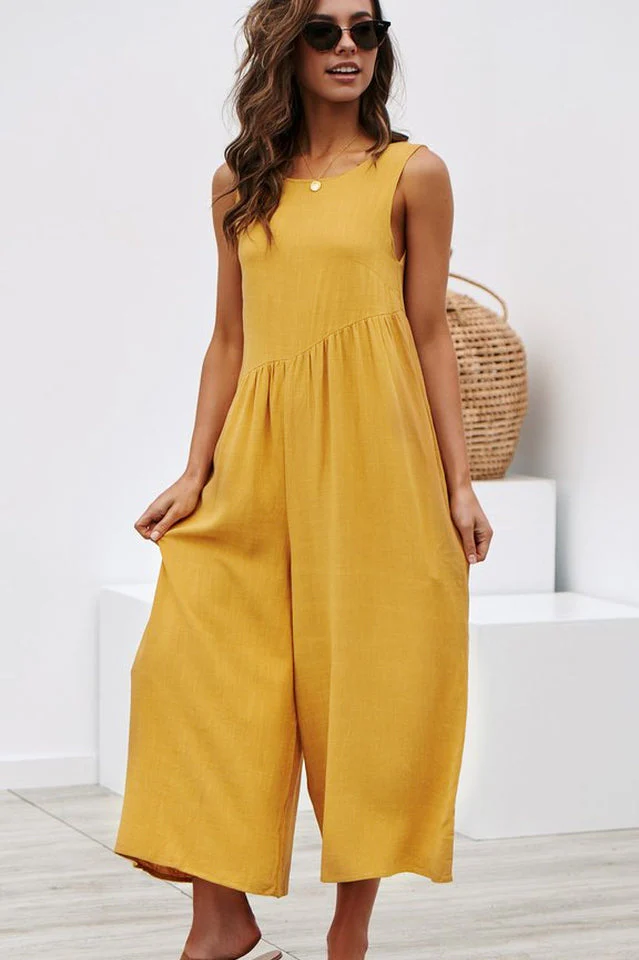 Sleeveless Casual Loose Jumpsuit - Image 8
