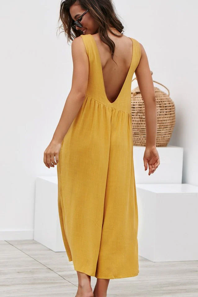 Sleeveless Casual Loose Jumpsuit - Image 9