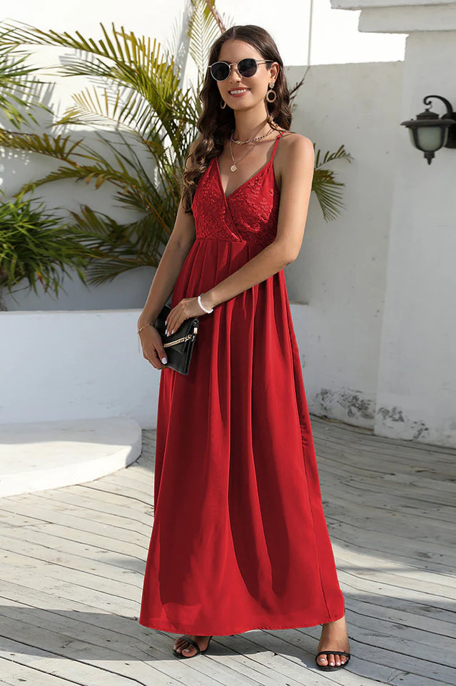 Sleeveless Lace-Up Backless Maxi Dress - Image 5
