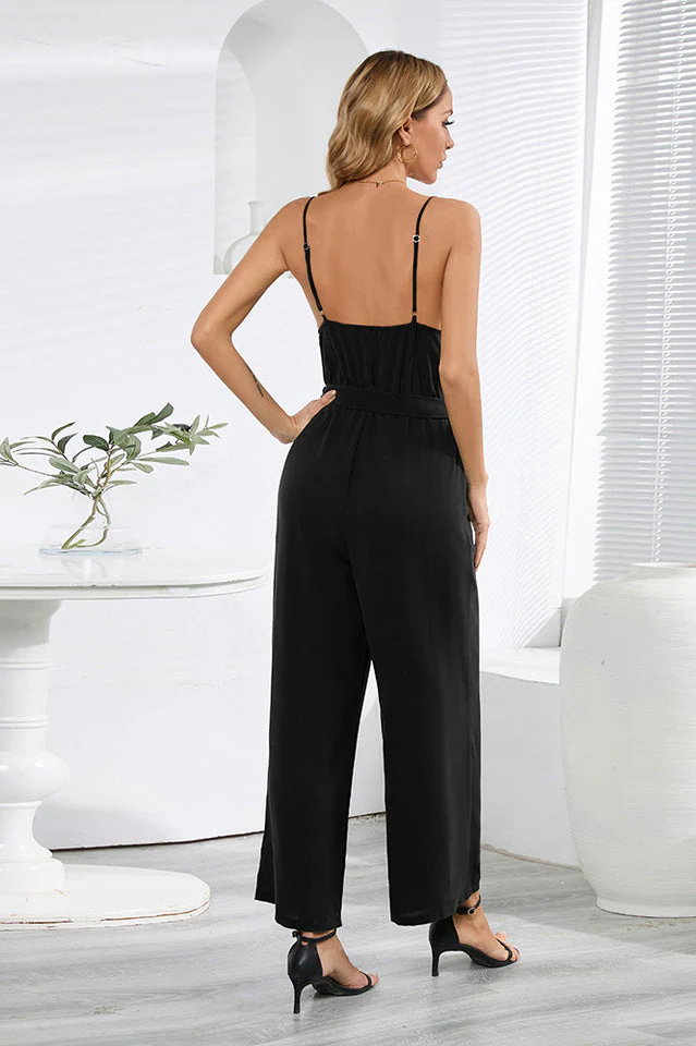 Sleeveless Tie-Waist Jumpsuit - Image 12