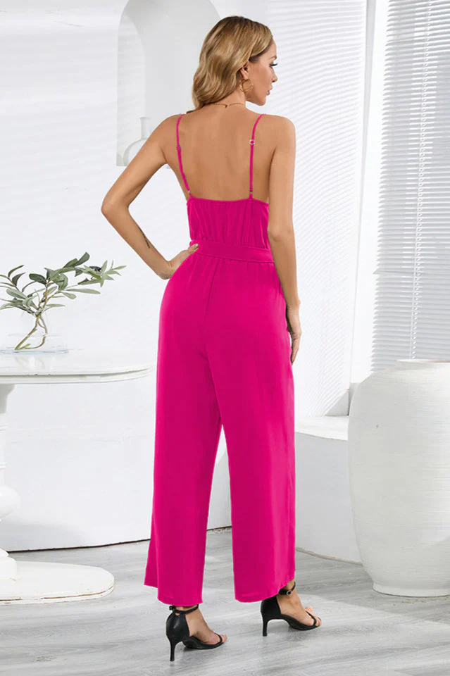 Sleeveless Tie-Waist Jumpsuit - Image 2