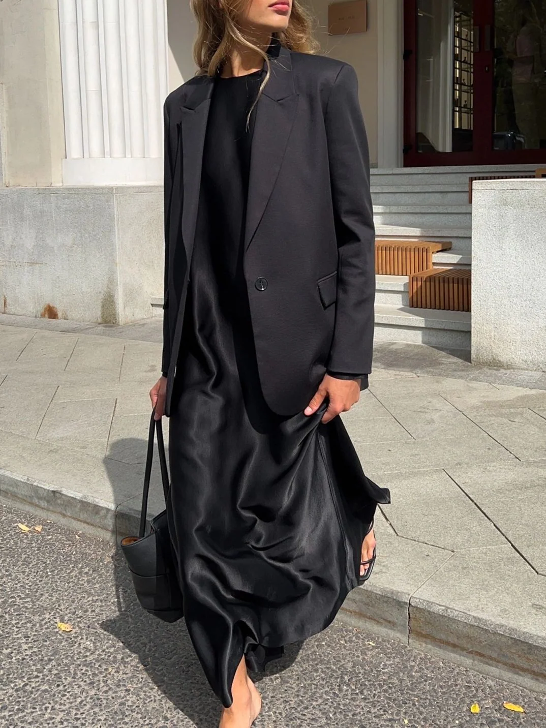 Slit satin maxi dress - Image 4