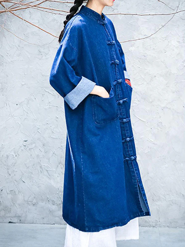 Slouch Pocket Denim Coat - Image 2