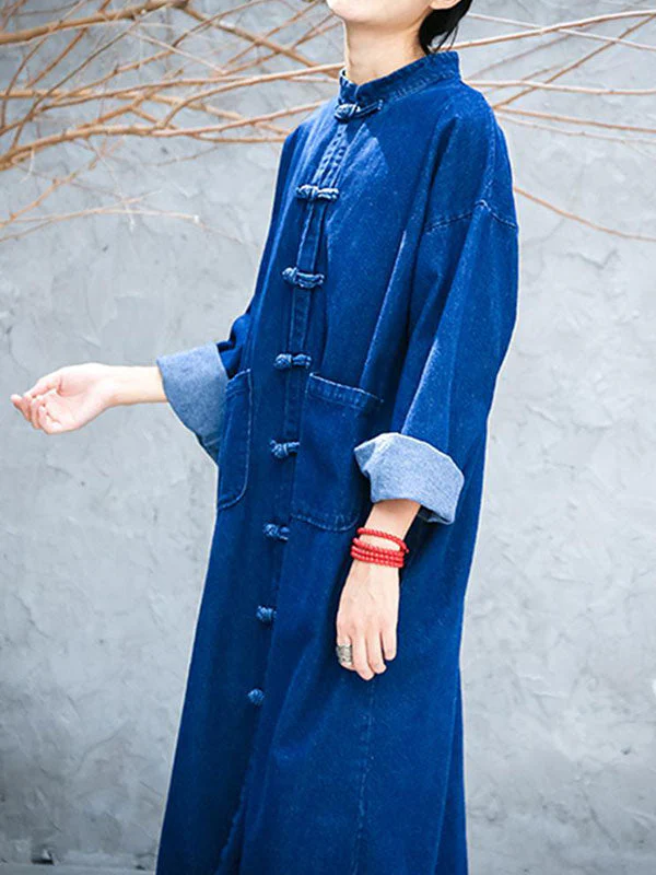 Slouch Pocket Denim Coat - Image 3