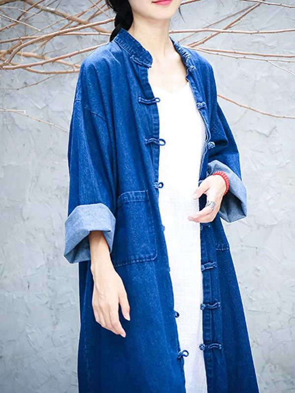 Slouch Pocket Denim Coat - Image 5