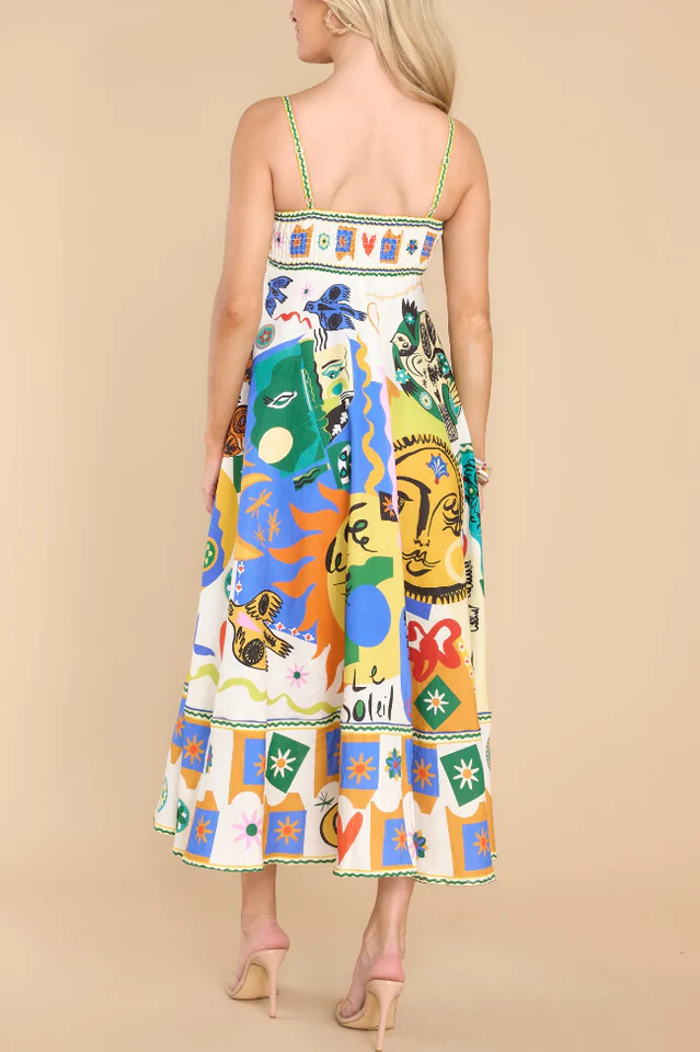 Soleil Square-Neck Midi Sundress - Image 2