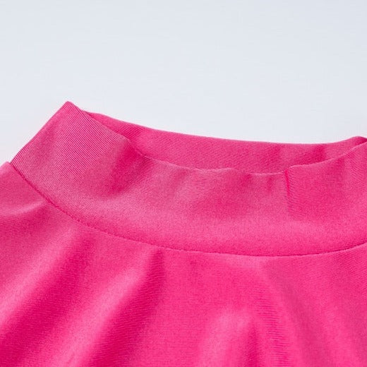 YASU SOLID LOND Sleeve Mini Dress with GLOVES - Image 15