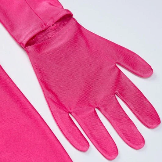 YASU SOLID LOND Sleeve Mini Dress with GLOVES - Image 16