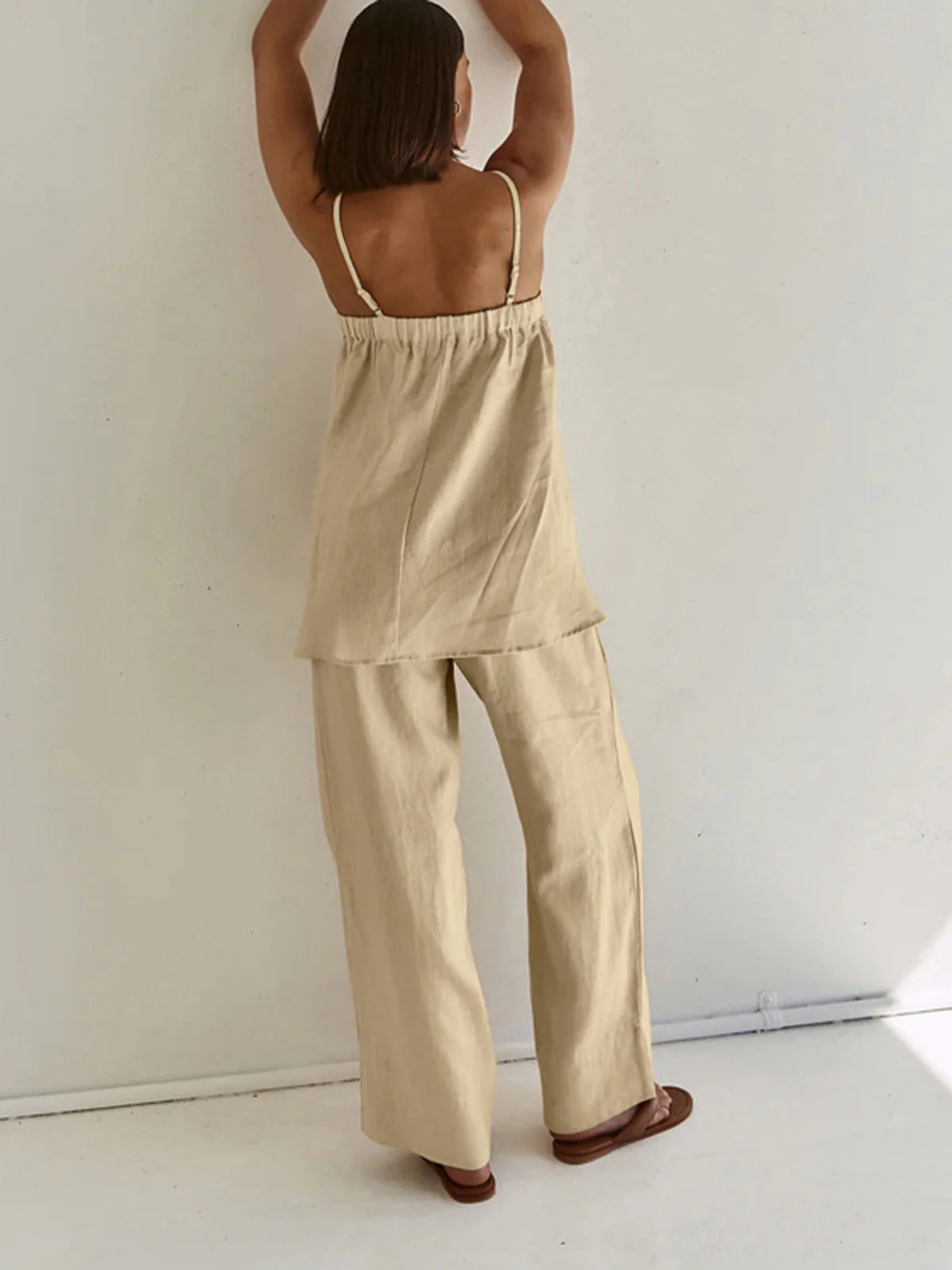 Solid Casual Pants Set - Image 4
