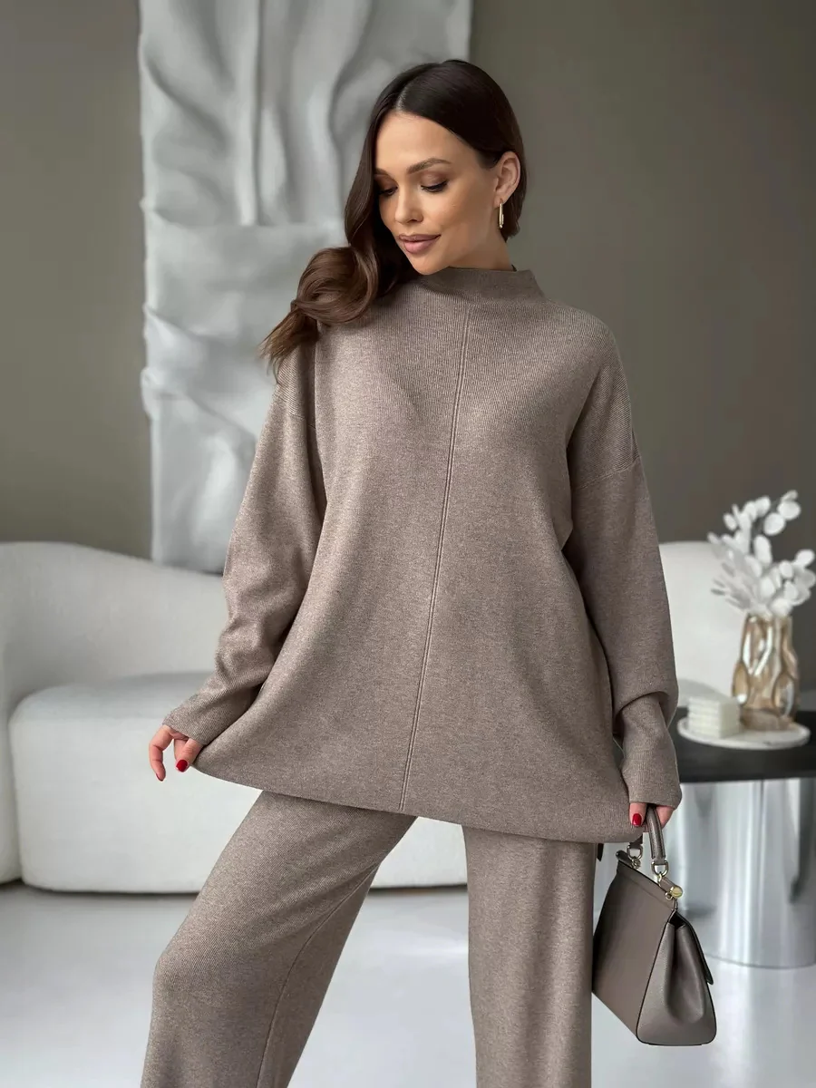 Solid Color Split Two Piece Set - Image 4