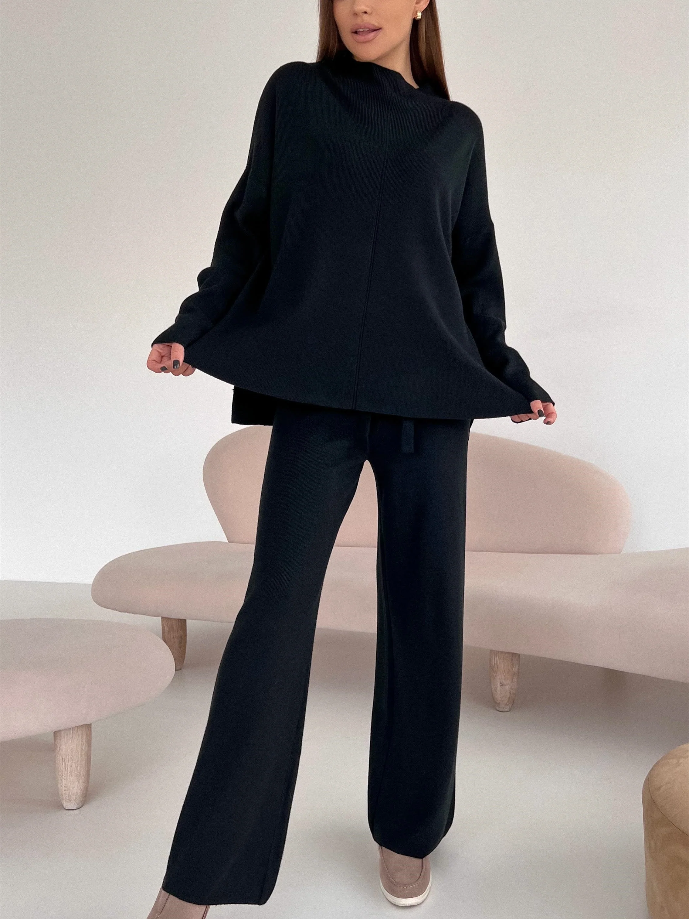 Solid Color Split Two Piece Set - Image 5