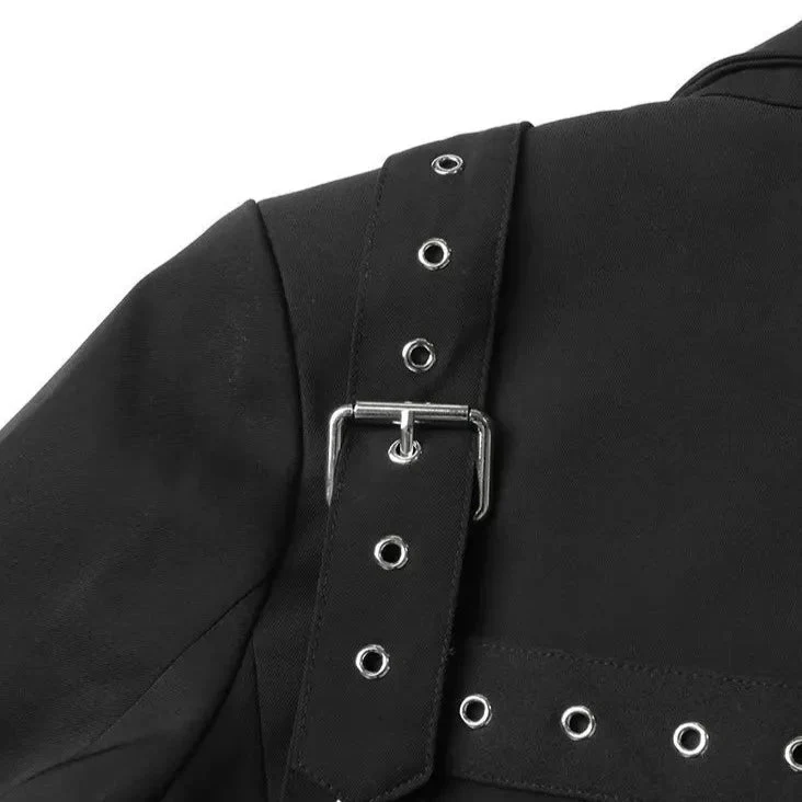 Black STRAPPY Belted Blazer - Image 10
