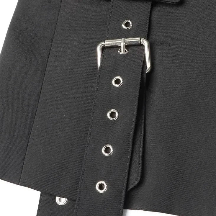 Black STRAPPY Belted Blazer - Image 13