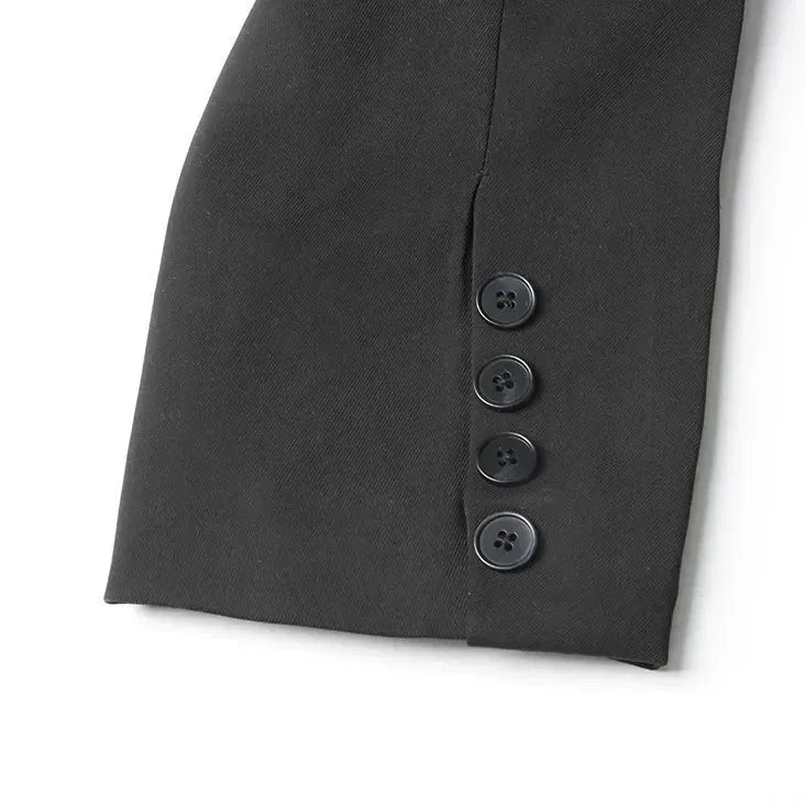 Black STRAPPY Belted Blazer - Image 15