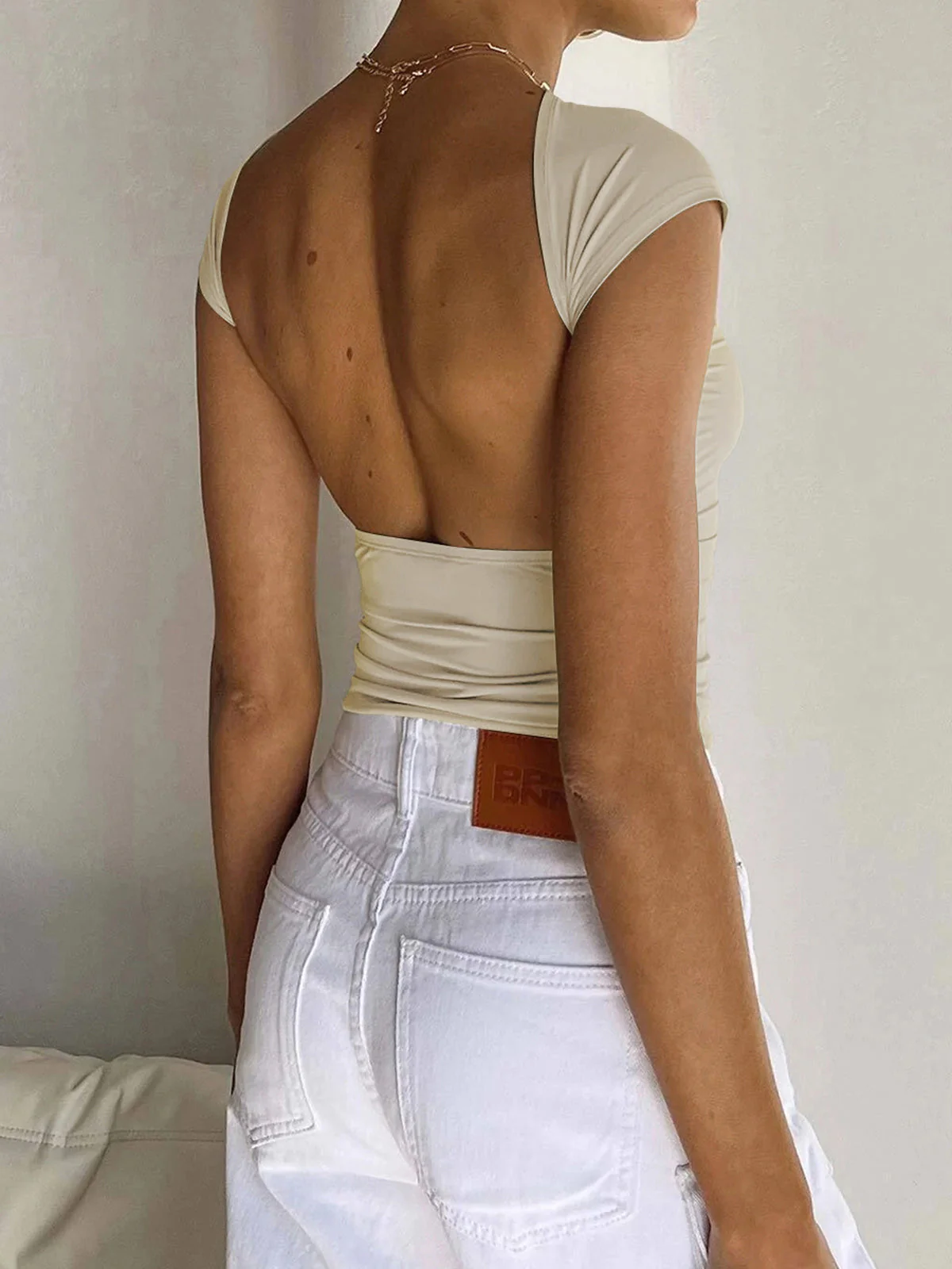 Solid Snug Backless Top - Image 2
