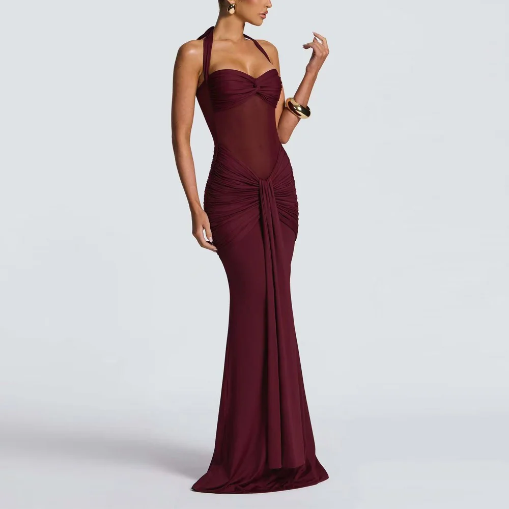 Sophisticated Pleated Maxi Rress - Image 3