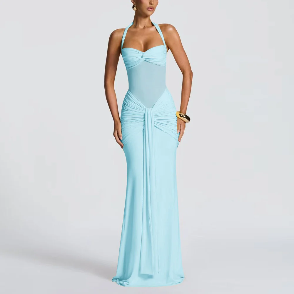 Sophisticated Pleated Maxi Rress - Image 4