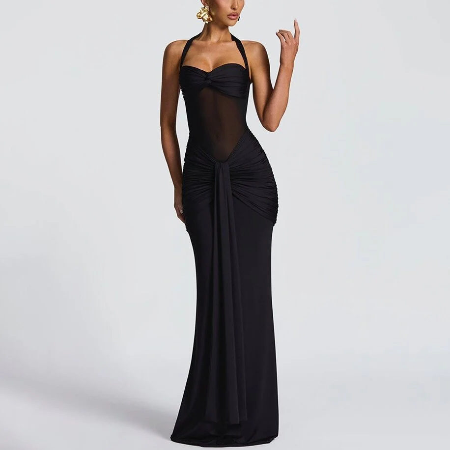 Sophisticated Pleated Maxi Rress - Image 6