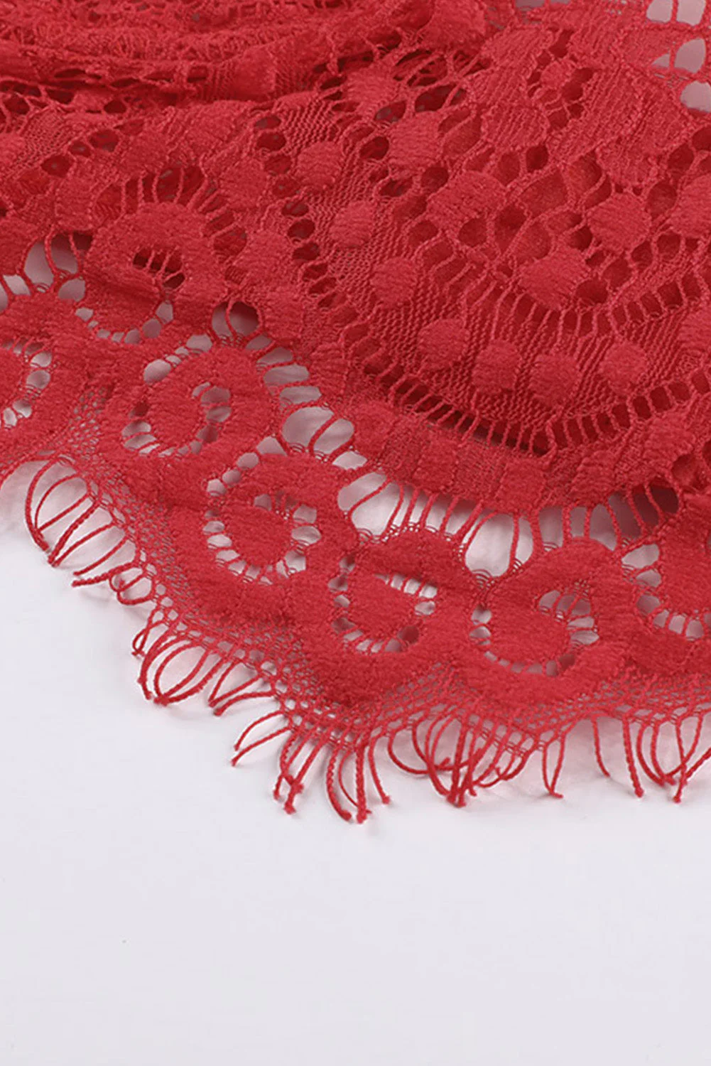 Spaghetti Strap Eyelash Lace Bra Set - Image 12