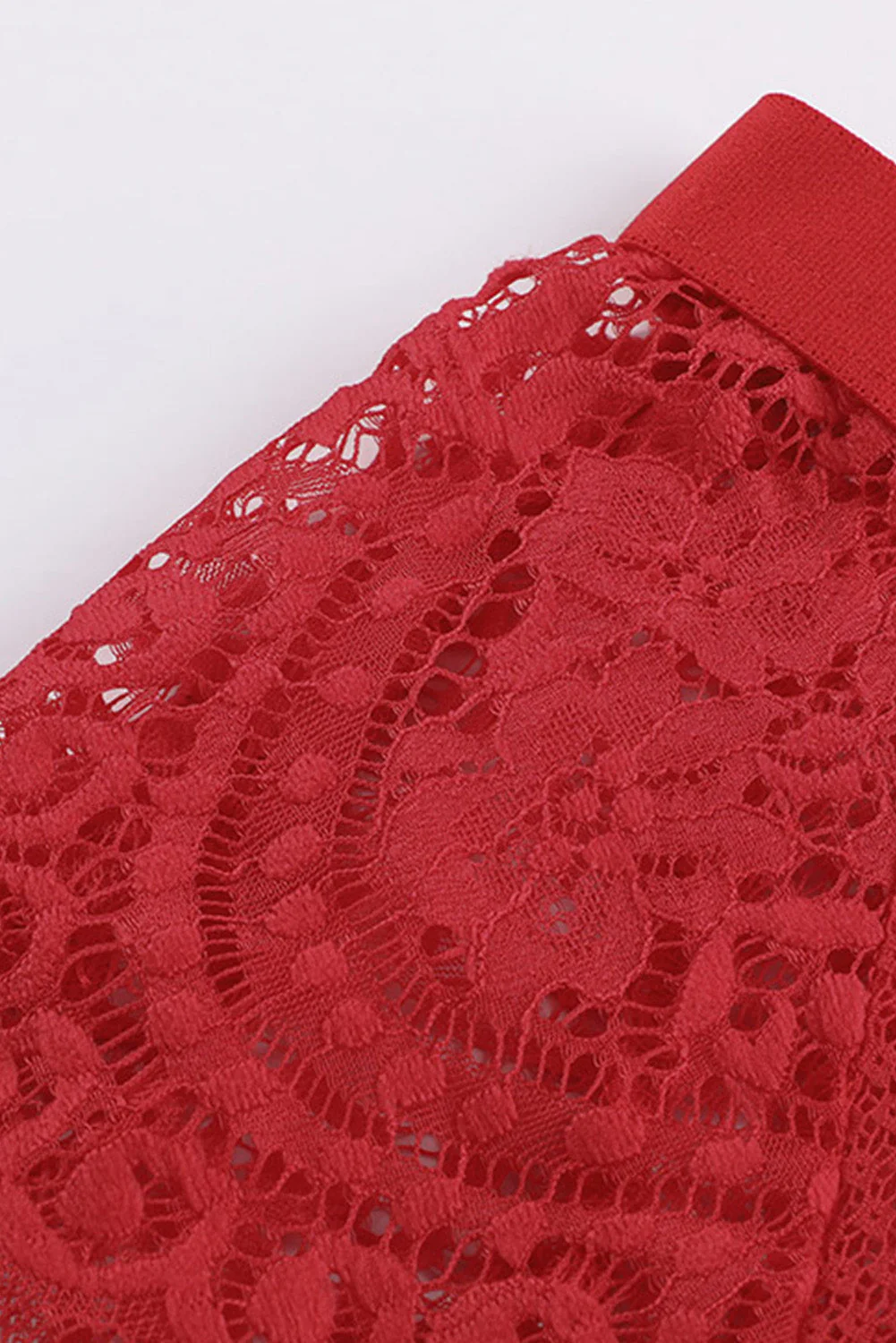 Spaghetti Strap Eyelash Lace Bra Set - Image 15