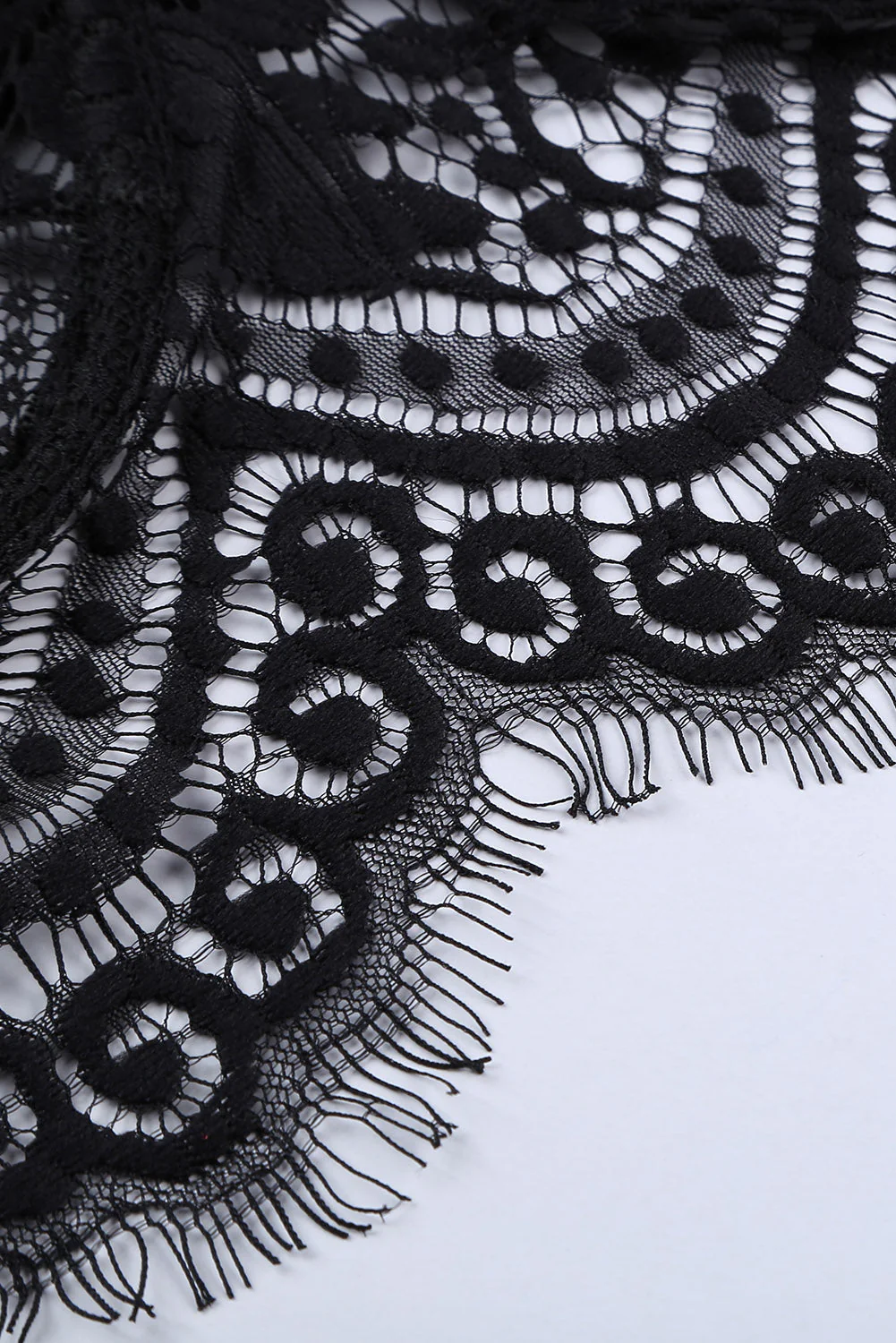 Spaghetti Strap Eyelash Lace Bra Set - Image 38