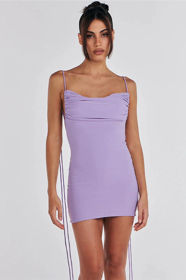 Spaghetti Strap Mini Scrunch Dress - Image 4