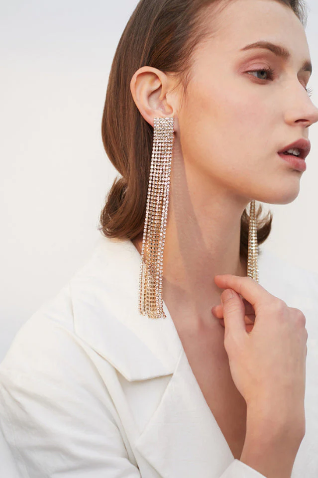 Sparkling Rhinestone Crystal Earrings - Image 4