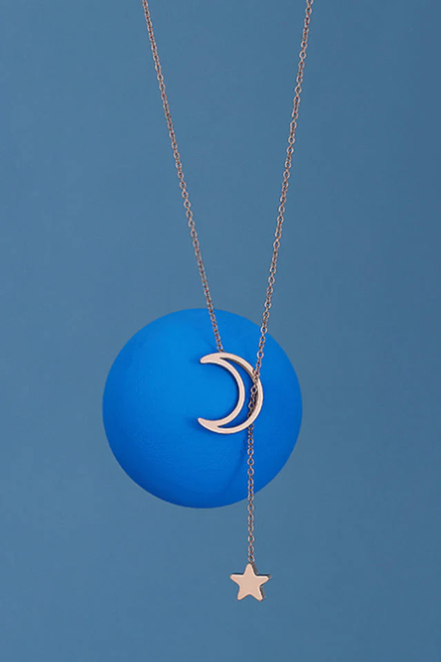 Star & Moon Pendant Necklace - Image 8