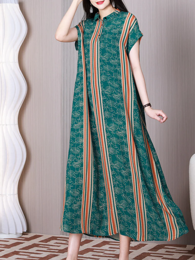 Stay With Me Lapel Collar A-line Dress - Image 3
