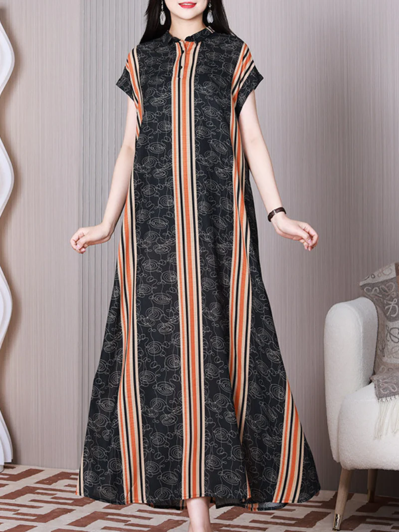 Stay With Me Lapel Collar A-line Dress - Image 4