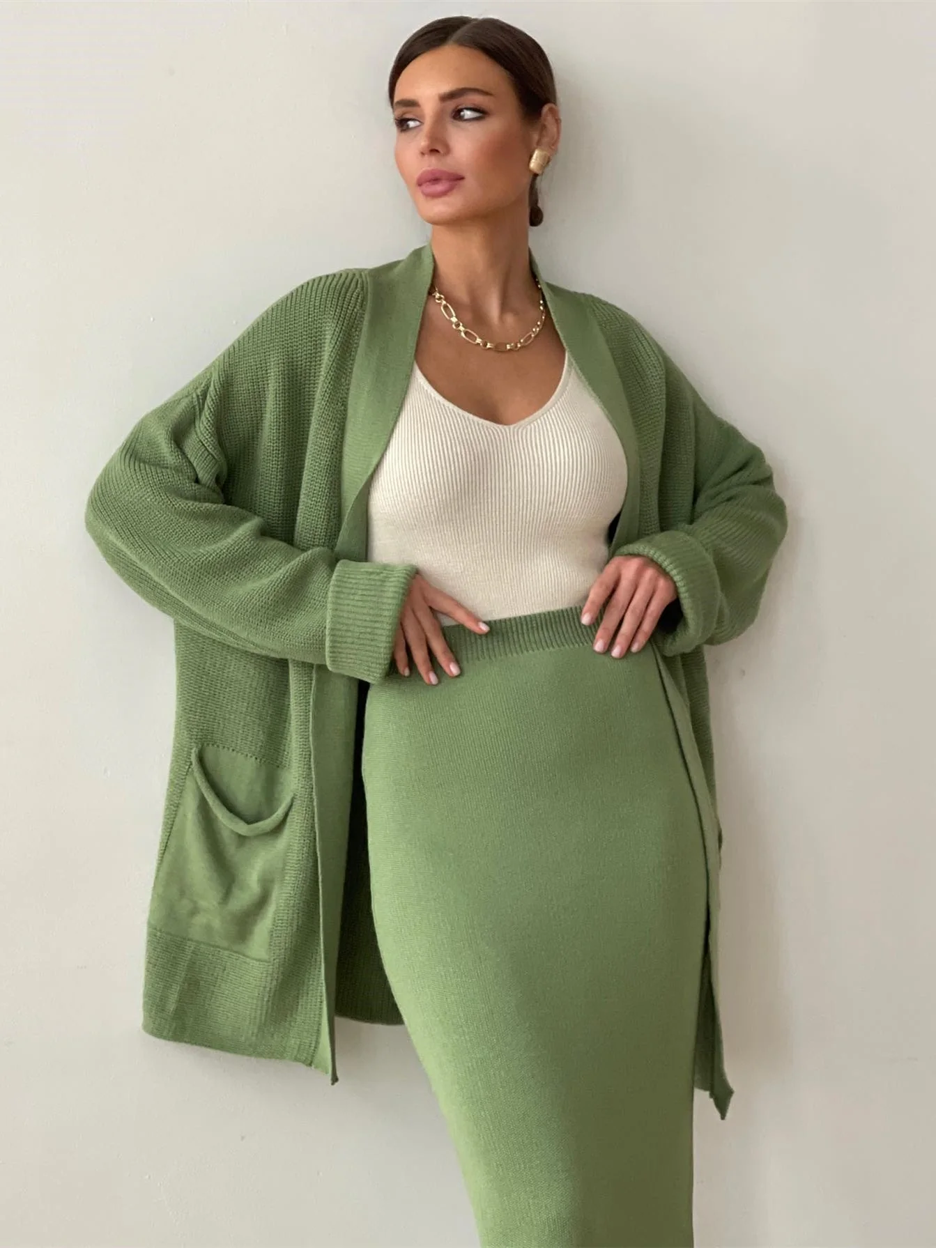 Stephanie Knit Cardigan&Skirt Set - Image 11