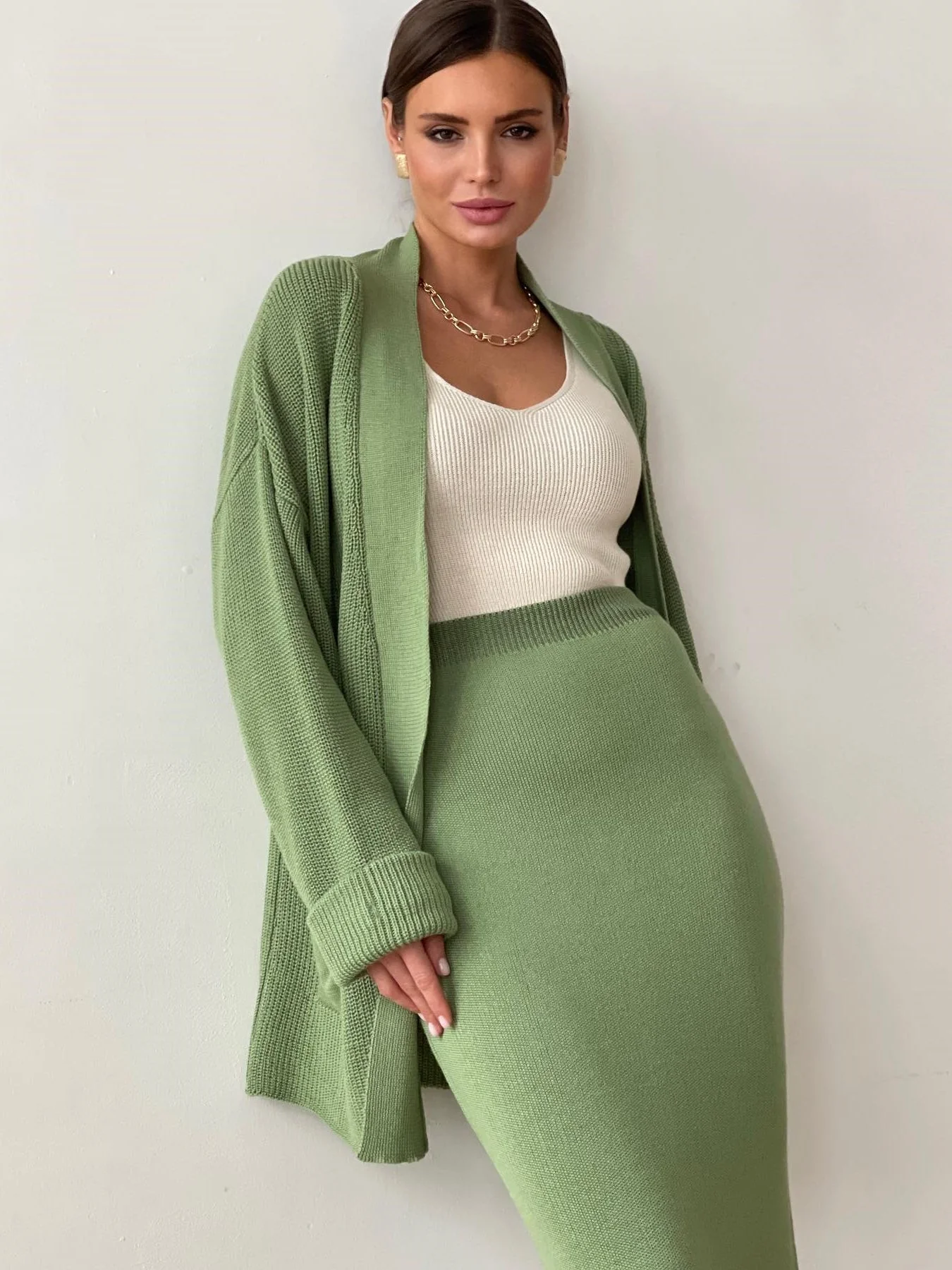 Stephanie Knit Cardigan&Skirt Set - Image 12