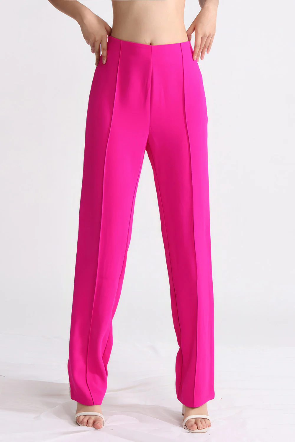 Straight Trousers - Fuchsia - Image 4