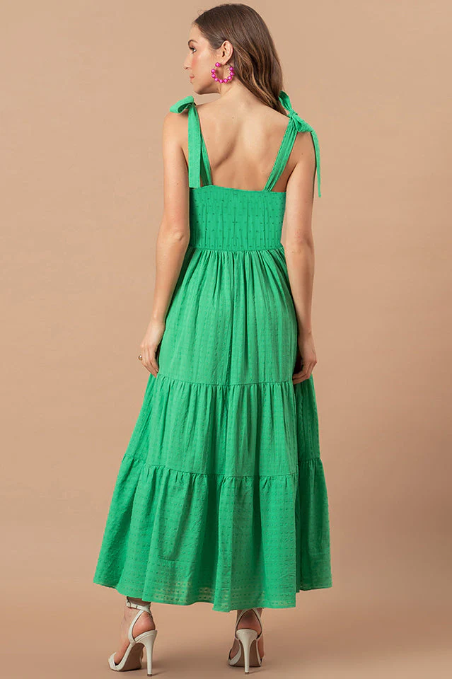 Stripes Neck Sleeveless Summer Dress - Image 2
