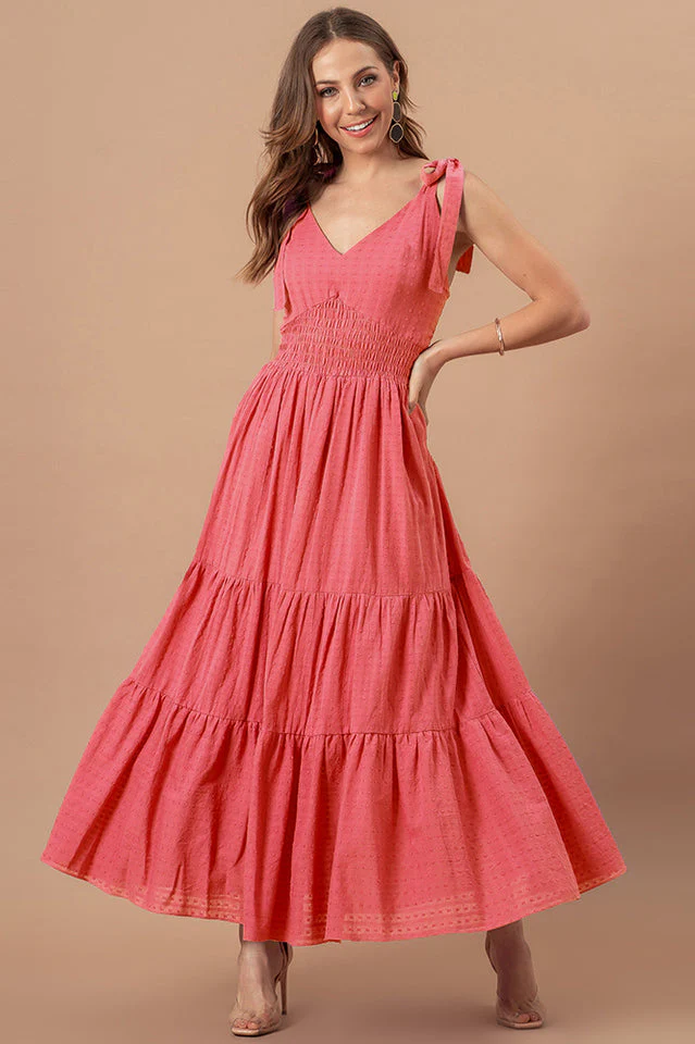 Stripes Neck Sleeveless Summer Dress - Image 7