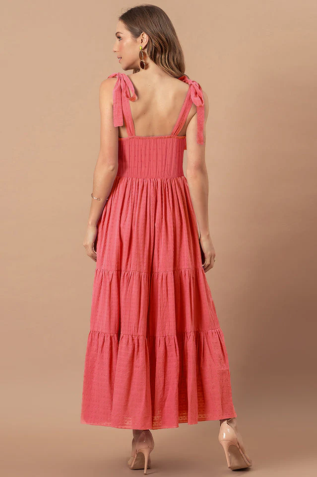 Stripes Neck Sleeveless Summer Dress - Image 8