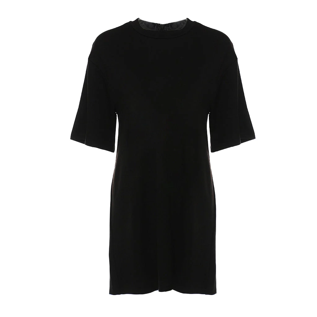 Stylish Crystal Embellished Floral CutOut Short Sleeve Relaxed T Shirt - Image 3