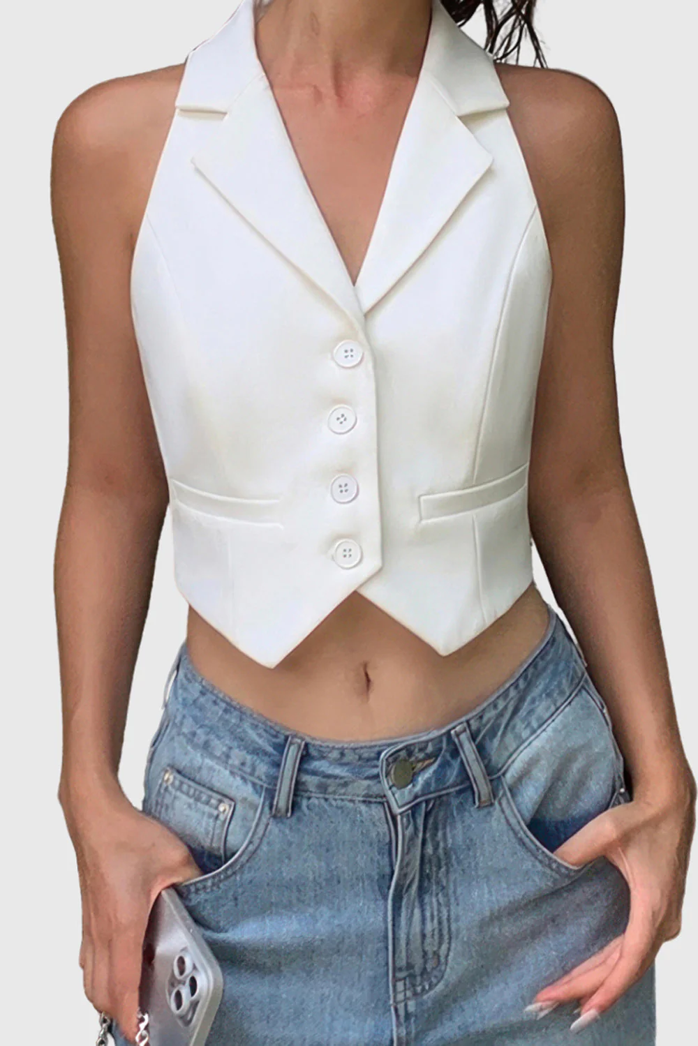 Suit Vest - White - Image 3