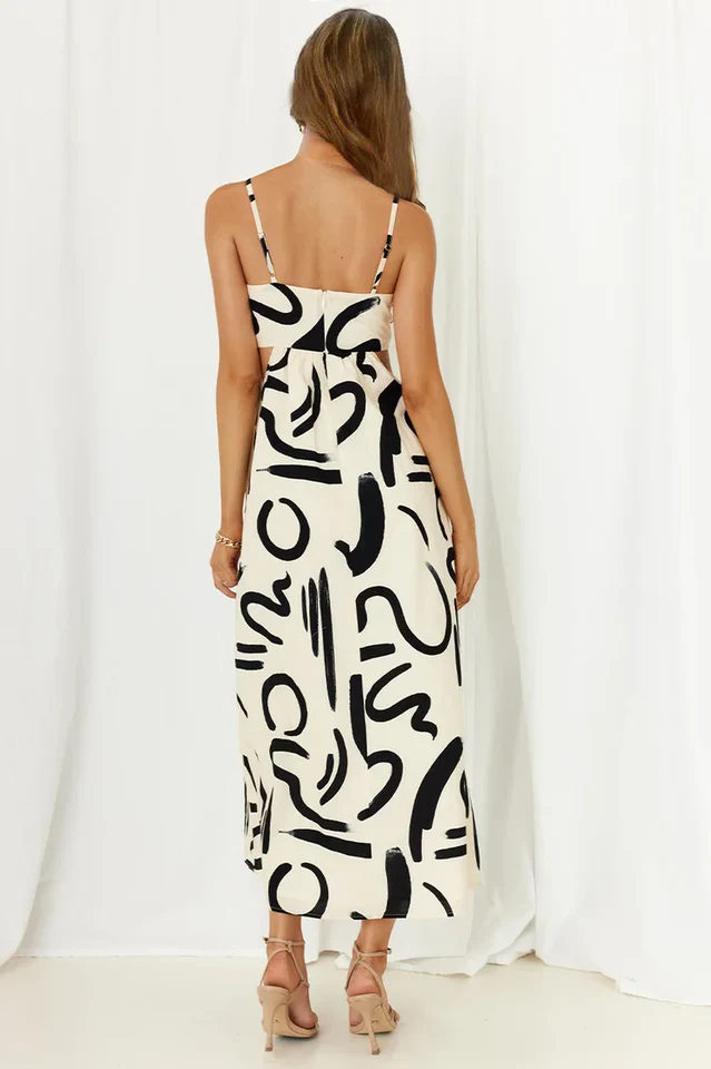 Summer Sling Printed Midi Dress - Image 2