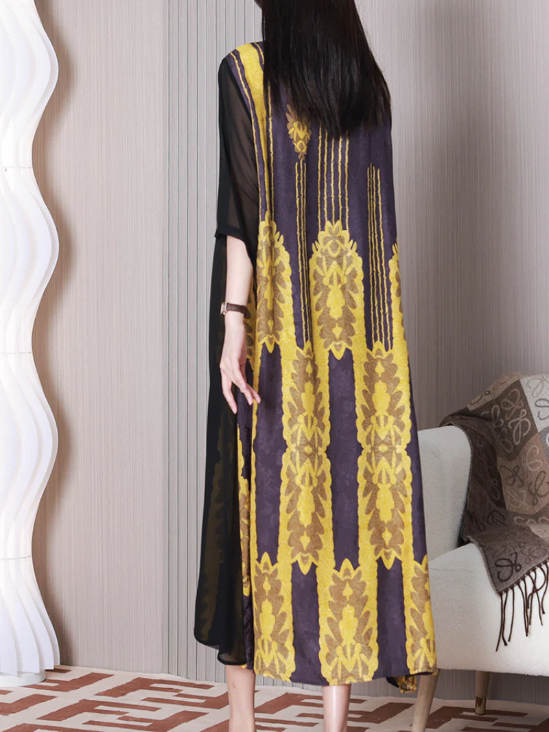 Sun Shine Round Neck A-line Dress - Image 4
