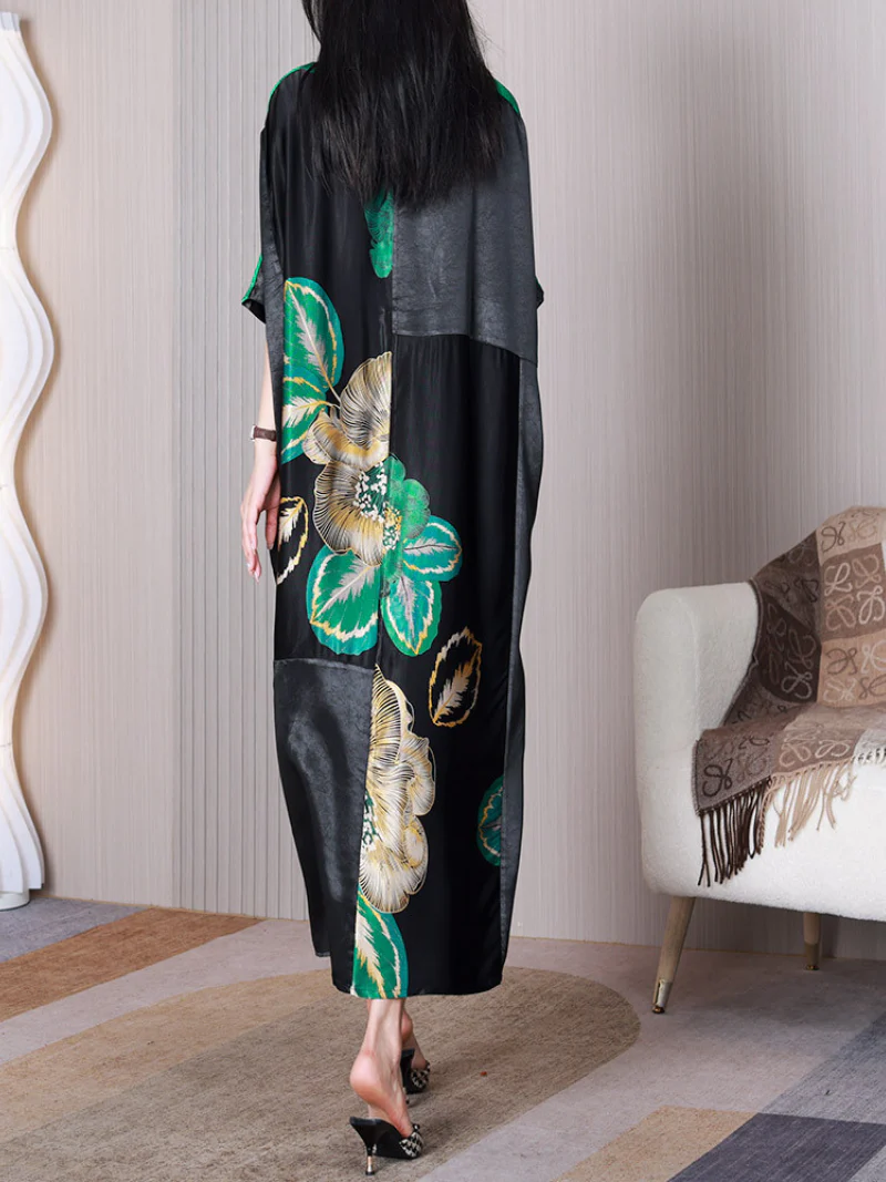Sun Shine Round Neck Short Sleeves A-line Dress - Image 4